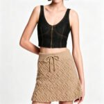 Topstitched Denim Crop Top - Image 2